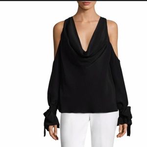 Keepsake Cowl Neck Cold Shoulder Top